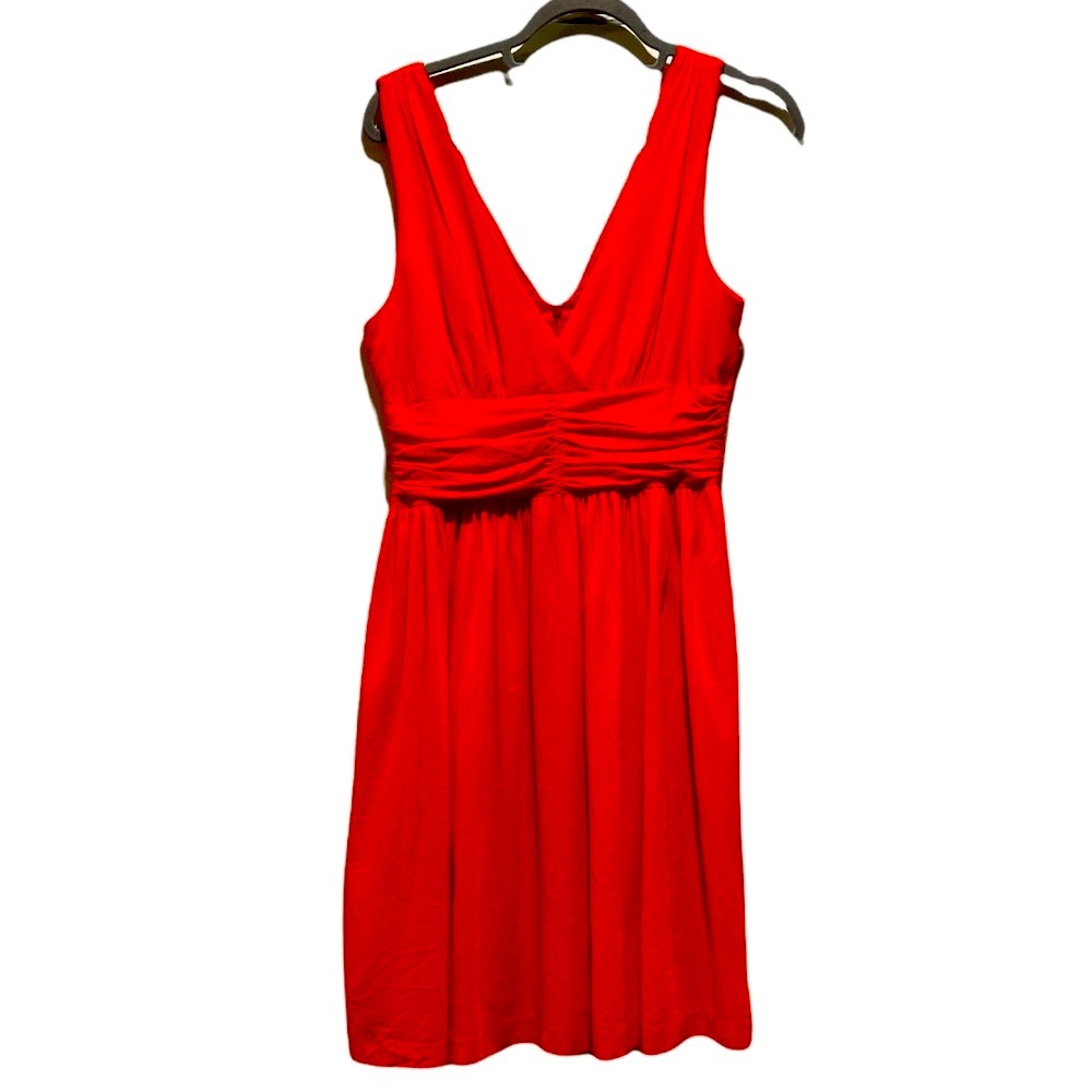 📚 Trina Turk • Orange Deep V Sleeveless Dress - Size 6